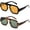 Dark Green+Amber Lens, variant on Polarized Sunglasses for Men, Lightweight Sun Glasses with UV400 Protection for Driving Fishing Golf Cycling Running, 3 Pack Sunglasses