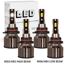 9005 High 9006 Low Beam For Buick Encore 2013-2019 LED Headlight Bulbs  White 4pcs