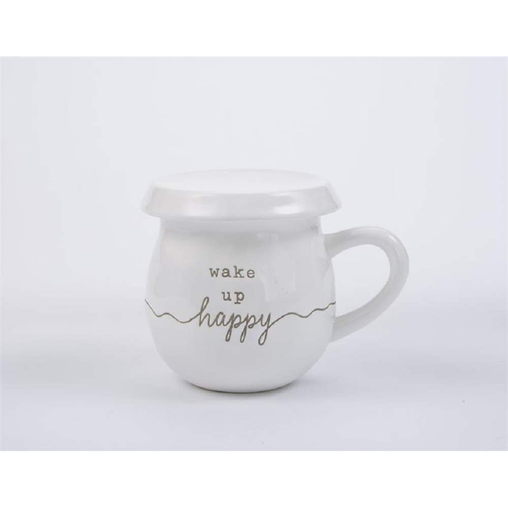 Mud Pie Wake Up Happy Tea Mugs
