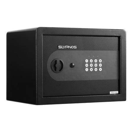 SLYPNOS 0.8 Cubic Feet Security Safe Digital Cabinet Safe with Keypad, 2 Emergency Override Keys, Personal/Master Code, Home Office Hotel Jewelry Cash Use (Best Small Safe For Home Use)