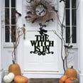 thumbnail image 1 of The Witch Is In Halloween Party Home Decor Non-Woven Hanging Wall Door Sign The Witch Is In, 1 of 9