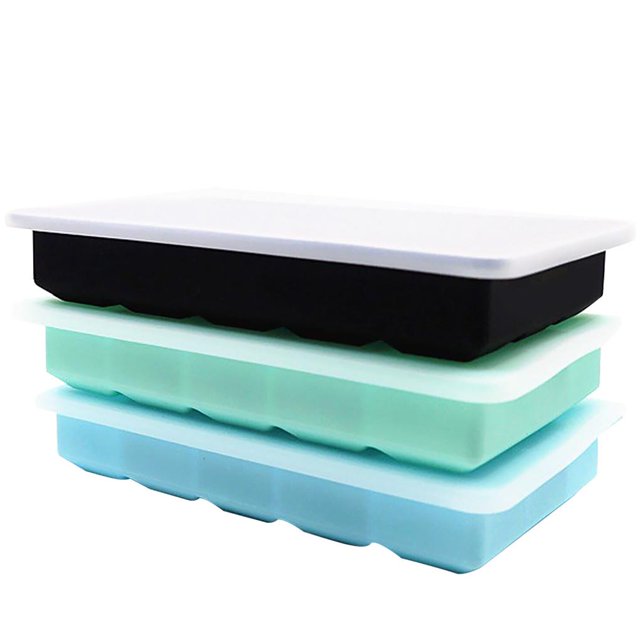 Yuarrent Bandeja de cubitos de hielo lavable, 15 rejillas, molde de bloque de hielo para bebidas, molde de Chocolates para dormitorio de cocina para el Herramientas y accesorios para hornear Negro Yuarrent HA000196-01B