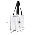 thumbnail image 3 of Littlearth Tote Unisex Para Adultos Nfl Baltimore Ravens, Transparente, Cuadrado, Para Estadio, Transparente, 11.5" X 5.5" X 11.5", 3 of 3