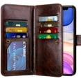 thumbnail image 2 of 2-in-1 Case for iPhone 11 Case Wallet Credit Card Holder ID Slot Detachable Hybrid Protective Slim Hard Shell Magnetic PU Leather Folio Pocket Flip Cover for iPhone 11 6.1 inch Mandala Brown, 2 of 15
