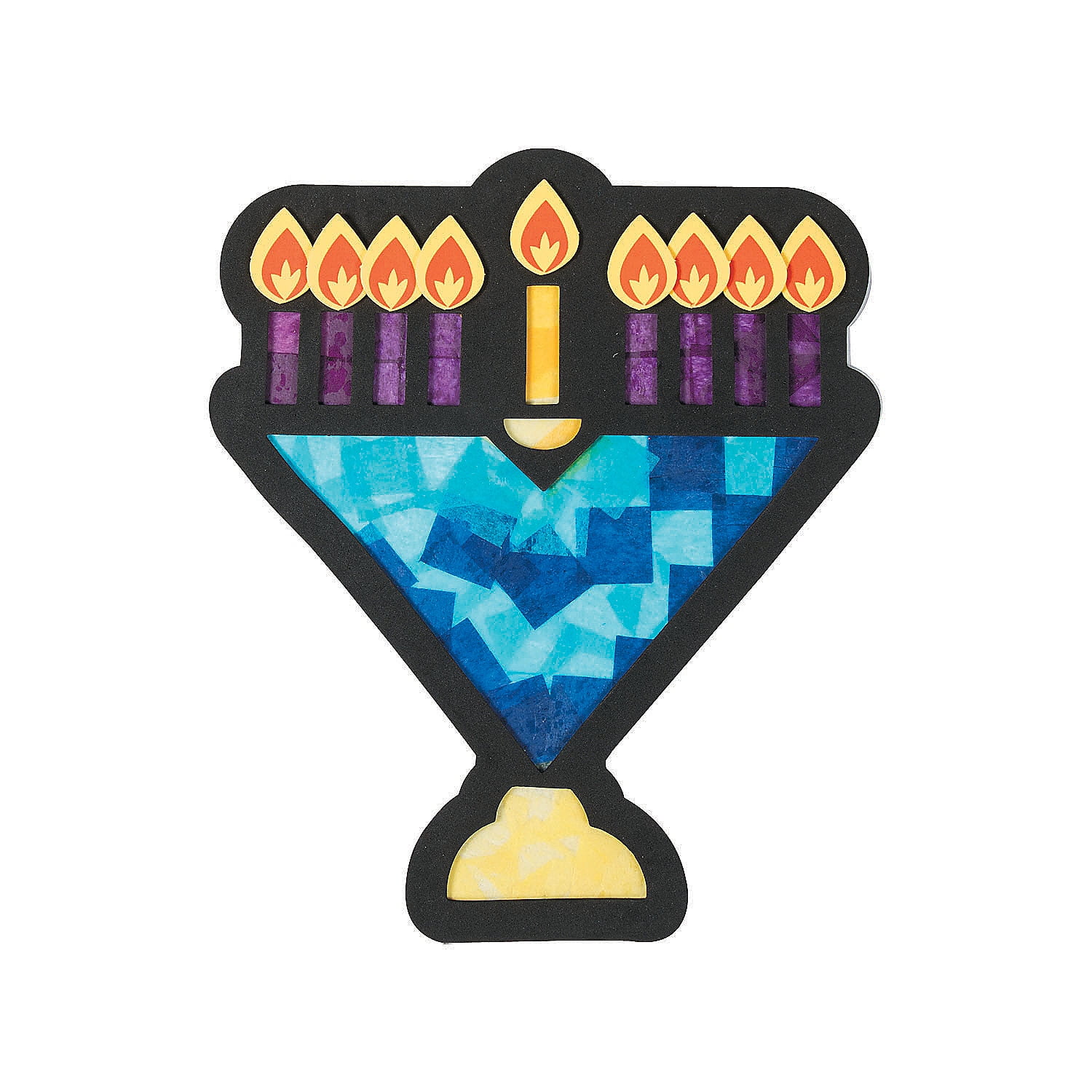 Menorah Tissue Acetate Craft Kit Craft Kits 12 Pieces