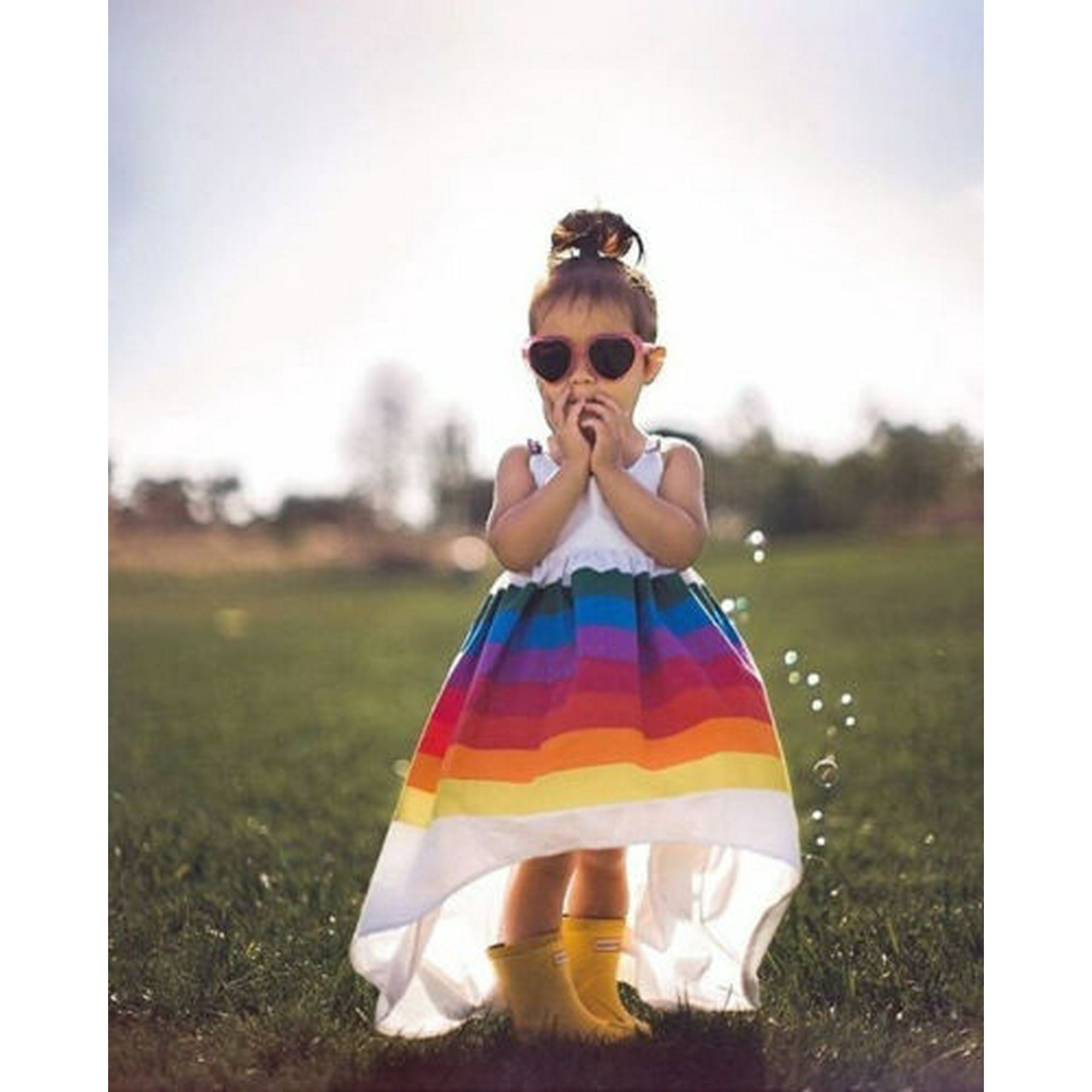 Bebe bebe Filles Robe d Ete Princesse Partie Tutu Robes Plage Robe de Soleil Age pour 1 6 Ans Walmart