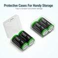 thumbnail image 2 of HiQuick Ni-MH C Size Rechargeable Batteries 5000mAh - 1.2V High Capacity C Batteries, Pack of 2, 2 of 12
