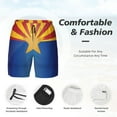 thumbnail image 3 of Mens Flag Of Arizona Swimming Trunks with Compression Liner Beach Quick Dry Swim Shorts, 3 of 6