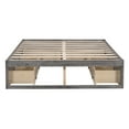 thumbnail image 6 of Bellemave Full Beds with 6 Storage Drawers, Wood Full Size Platform Bed Frame with Wood Slat Support, Rustic Style Storage Bed Frame Noise-Free, No Box Spring Needed（Antique Gray), 6 of 9
