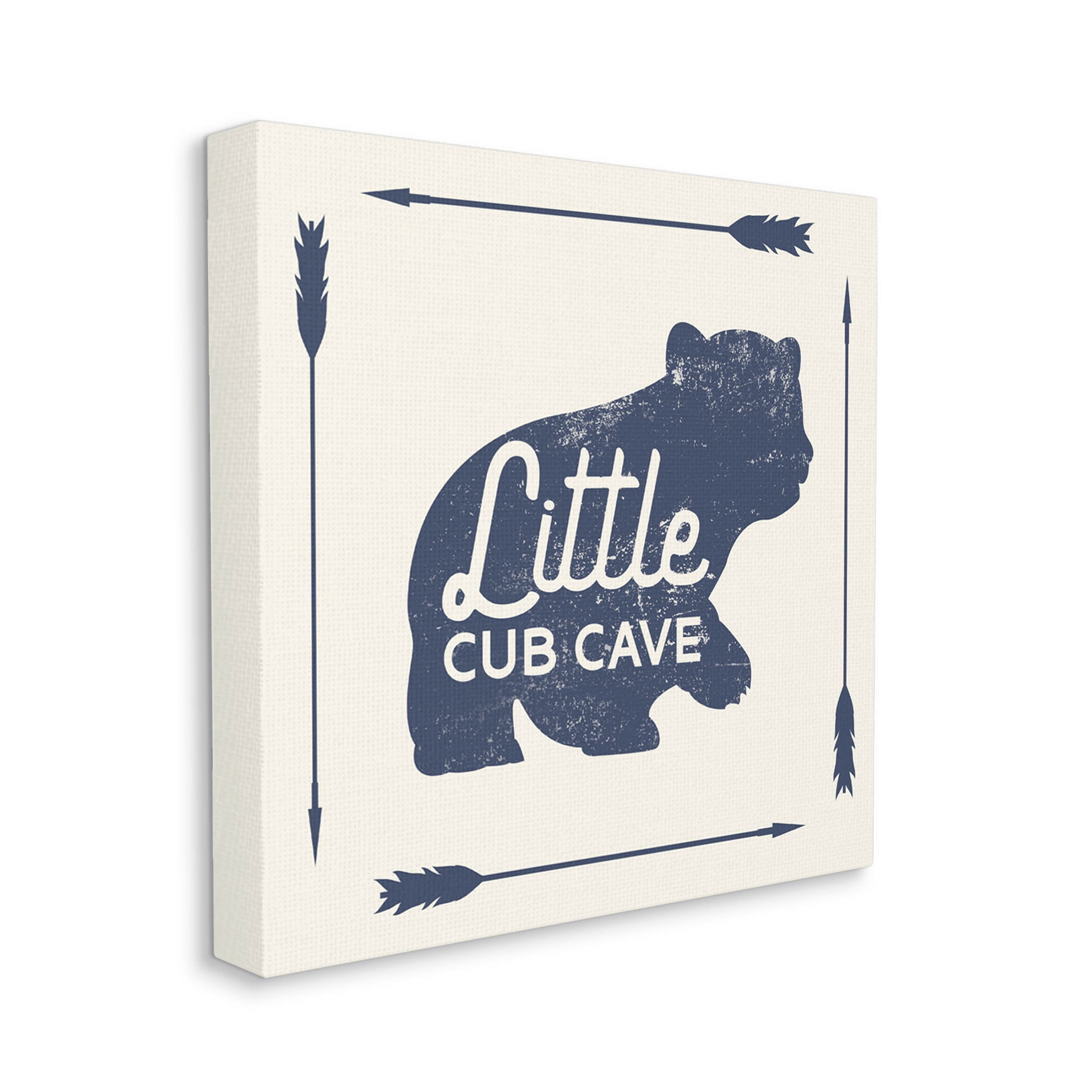 Stupell Industries Little Cub Cave Bear Sign Graphic Art Gallery Wrapped Canvas Print Wall Art, Design by Lil' Rue