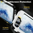 thumbnail image 5 of Dteck for Samsung Galaxy Z Flip 5 Case with Hinge Protection, Full Body Military Drop Shockproof Rugged Case with Screen Protector for Samsung Galaxy Z Flip5 with Kickstand, White, 5 of 8