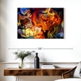 thumbnail image 3 of Elephant Stock Abstract Stained Glass Wall Art - Horizontal Canvas Wall Art - Living Room Wall Decor - Abstract Canvas - Black And Gray Decor - 36" x 24", 3 of 8