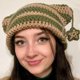thumbnail image 1 of Sombrero de punto con patrón de rayas de ganchillo Y2K, gorro de oreja de gato, calentador de invierno suave hecho a mano, regalos de invierno frío para estudiantes y adolescentes, 1 of 3