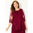 thumbnail image 4 of Catherines Women's Plus Size Embroidered Mesh Blouse, 4 of 4