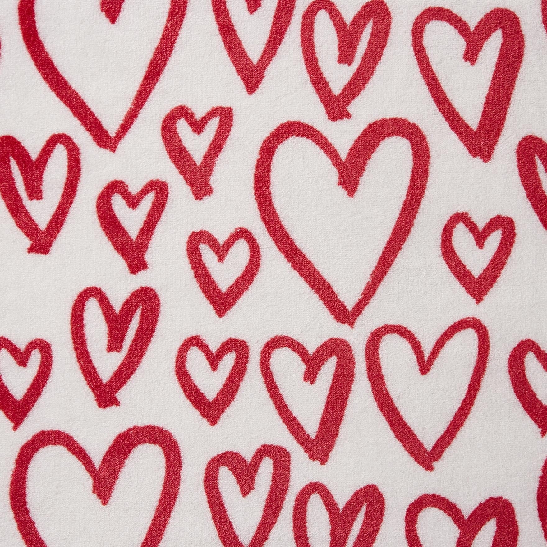 Hallmark Red/White Heartstring 50" x 70" Plush Throw Blanket