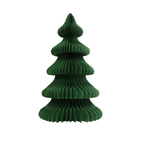 WMGHA Paper Christmas Tree Decor 3D Honeycomb Trees Table Centerpiece for Modern Christmas Mantel Decorations Home Xmas Holiday Party Decorations - 15 inch (White, Red,Green)