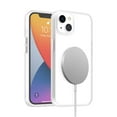 thumbnail image 4 of Elehold Luxury Transparent Tempered Glass Back Wireless Charging Case for iPhone 13 MIni 5.4 inch,Flexible TPU Silicone Bumper Airbag Shockproof Anti-Drop Not-Yellowing Case,Clear, 4 of 5