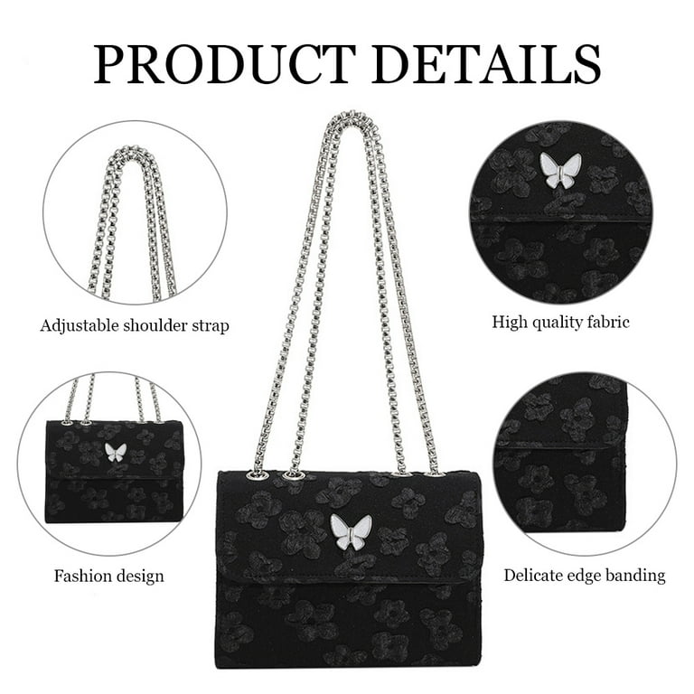 Small Women Leather Crossbody Bag for Women Clutch Purse Ladies Wallet  Designer Shoulder Bag Chain Quilted Cross Body Cell Phone Purse Flap Bag, black 