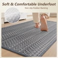 thumbnail image 3 of SIXHOME 17" x 30" Kitchen Rug and Mat Nonslip Stripes Indoor Floor Rug Gray, 3 of 7