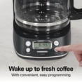 thumbnail image 5 of Hamilton Beach 12 Cup Programmable Coffee Maker, Glass Carafe, Matte Black, 5 of 10