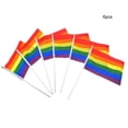 thumbnail image 4 of Bolsa 30 Uds. Bandera del arco iris colorida paz agitando la mano Banner LGBT desfile empavesado, 4 of 6