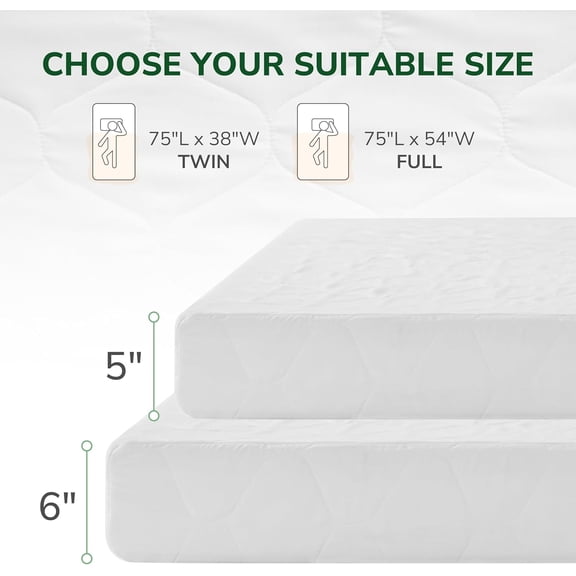 Twin Mattress, 6 Inch Cooling Memory Foam Mattress for Deep Sleep & Pressure Relief, Medium Feel, Bed in a Box, Breathable, CertiPUR-US Certified, 75" L x 38" W