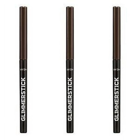 NEW Avon Glimmerstick Retractable Eyeliner - Cosmic Brown 0.28 g | Set of 3