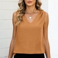 thumbnail image 4 of Fewfanhot Women's V Neck Sleeveless Solid Color T Shirt Top Fashion Casual Basic Soft Lightweight Breathable Summer Daily Wear Tops, 4 of 6