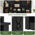 thumbnail image 4 of Uforic 59" Hall Tree with Shoe Storage, Coat Rack with Bench for Entryway Corner Narrow Adjustable Shelf, Black, 4 of 9