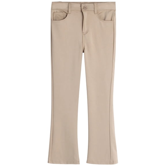 Beverly Hills Polo Club Girls' School Uniform Ponte Pants - 5 Pocket Wide Leg Flare Pants for Girls, 4-16