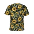 thumbnail image 6 of Qekee Sunflowers Classic Fit T-Shirt Men's Shirt Men's Tight Short Sleeves for Exercise, Running, Mountaineering - Sunflowers, 6 of 9