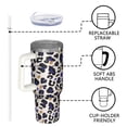thumbnail image 4 of Leopard Print 40oz Tumbler– Stainless Steel Insulated Tumbler with Handle and Straw, Large Capacity Travel Cup for Hot & Cold Drinks, 4 of 6