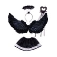thumbnail image 3 of Alas de plumas de ángel para espectáculos de niños, festivales, escenarios, accesorios para fotos de bodas, princesas, 3 of 4