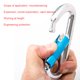 thumbnail image 3 of Accesorio de mosquetón de escalada Accesorios profesionales de escalada en roca Herramientas de bloqueo de seguridad simples Bloqueo Quickdraw para deporte al aire libre azul sidaley OD019585-02, 3 of 6