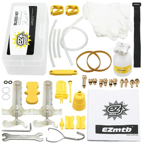 Bike Hydraulic Disc Brake Bleed Tool Bleeder Kit MTB Road Bike Brake Bleeding Kit Bike Mineral Oil Fluid Set Metal Adapter