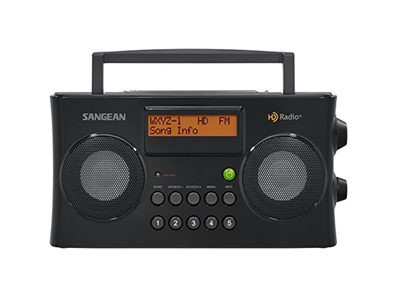 Sangean Portable AM/FM Radio, Black, HDR-16