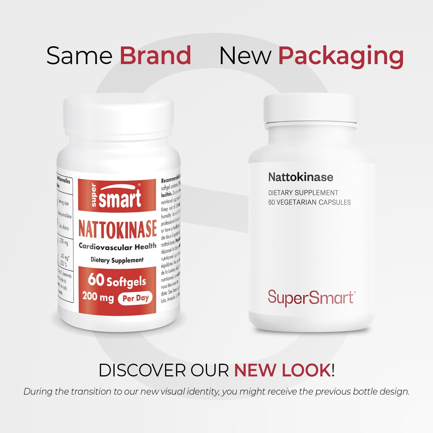 SuperSmart Nattokinase 2000FU or 100mg per Day (Highly Bioavailable) - Japanese Natto Extract - Fibrinolytic Enzyme | Gluten Free - 60 Vegetarian Softgels