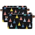 thumbnail image 2 of GZHJMY Storage Basket Christmas Tree Black Foldable Canvas Laundry Baskets Bin Waterproof Inner Layer with Sturdy Handles for Toy Nursery Blanket Clothes 1 Pack, 2 of 7