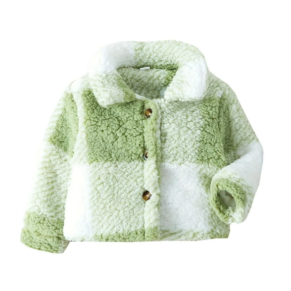 Mrzhqd Winter Outwear For Boys Girls Long Sleeve Warm Plaid Coat Jacket Fall Clothes Fashion For 6-9 Months