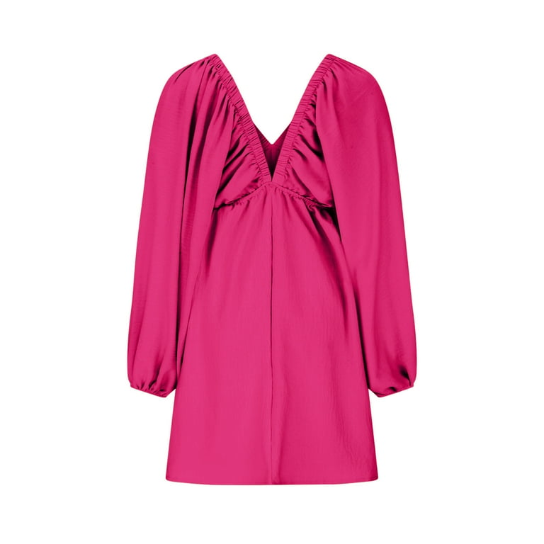 strapless open back dress Elise Mini Dress Hot Pink Dupioni L / Pink main image 0