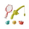 thumbnail image 1 of Fishing Rod Net Bath Toy Set Water Activated Lights Hand Eye Coordination Exercise Pool Bathroom Fun, 1 of 7