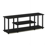Furinno Turn-N-Tube No Tool 3-Tier Entertainment TV Stands, Black