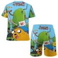 thumbnail image 2 of Adventure Time Jake The Dog Boys Girls Short Sleeve Mesh T-Shirt And Shorts Outfit Set Summer Clothes Set for Kids, 2 of 8