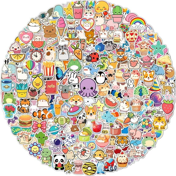Water Bottle Stickers for Kids, 600 PCS Cute Animal Waterproof Stickers for Laptop Hydroflask - Ideal for Teens, Kids & Girls