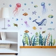 thumbnail image 1 of Un conjunto de calcomanías de pared de animales marinos, calcomanía de pared, decoración de pared para sala de estar, dormitorio, cocina, oficina TUNC Sencillez, 1 of 4