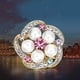 thumbnail image 1 of Broche de aleación con forma de flor a la moda con decoración de circón y perlas de imitación, 1 of 5
