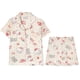 thumbnail image 5 of Japanese cute Hello Kitty high quality imitation cotton cardigan short sleeve pajamas women Summer High sense ladies home wear suit, 5 of 5