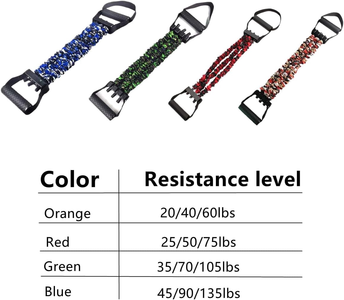 Natural Latex 3-Hole Resistance Stretcher,Chest Expander Stretch Bands for Men,High Elasticity & Tear Resistant Exercise Bands with Handles,Full-Body Basic Training,Strength Workouts Green