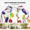 thumbnail image 6 of Hoodies for Women - Eggplant bell pepper Comfrt Colour Drawstring Women'S Fashion Hoodies & Sweatshirts, Fall Outfits Clothes for Women 2024 Pullover with Kangaroo Pocket, 6 of 7