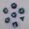 thumbnail image 3 of 7x Polyhedral Dices Smooth D4-D20 game polyhedral dices role for Math Teaching Bar Table Board Games Gray Blue, 3 of 7